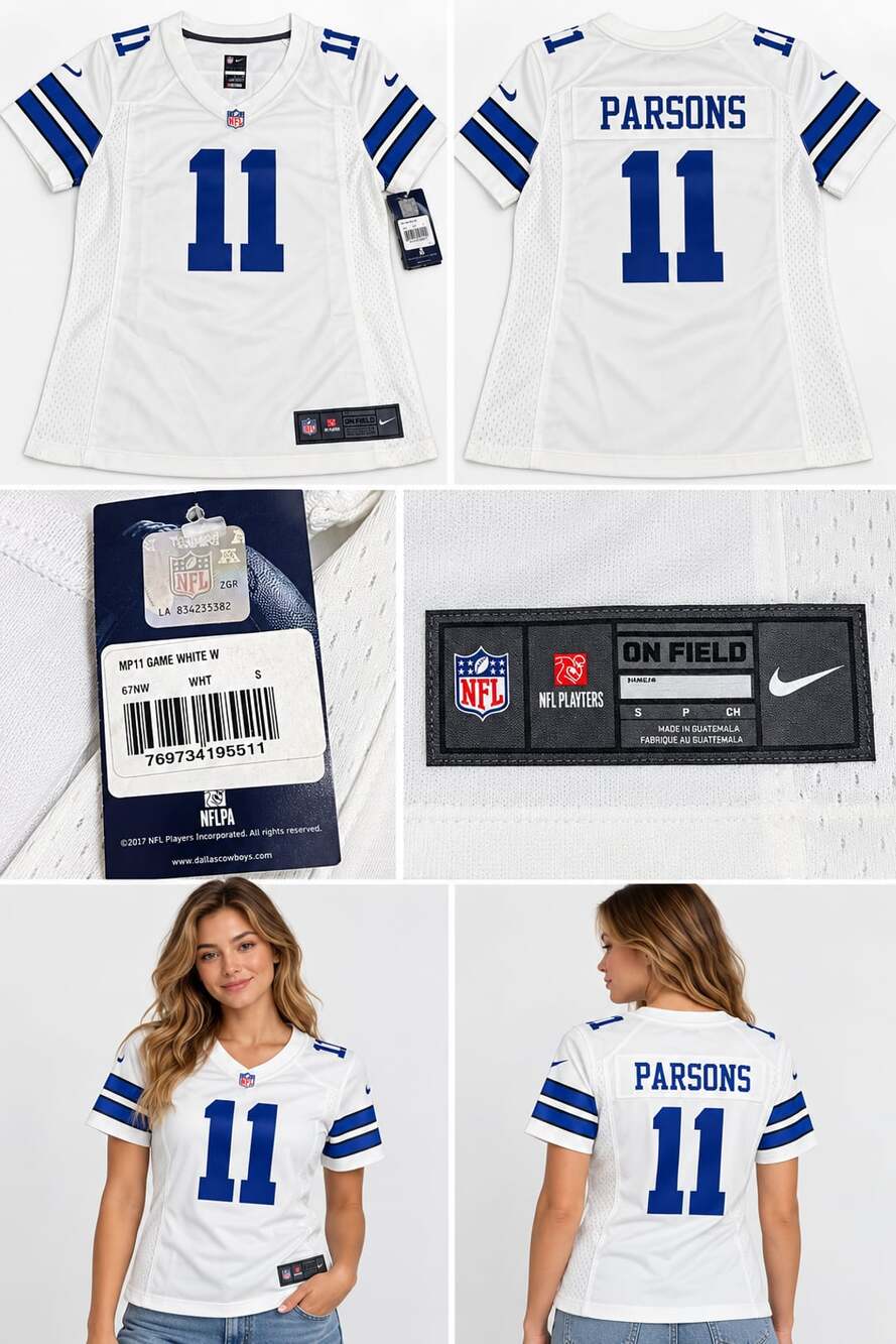 Nike Dallas Cowboys Micah Parsons #11 Women’s Small White Jersey NWT